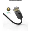 Патч-корд 1.5м, U/UTP CAT 6A Copper Ethernet Cable тонкий(діаметр 2.8мм) NW122 Black Ugreen (70333)