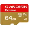 Карта пам'яті SanDisk 64GB microSDXC C10 UHS-I U3 A2 V30 R170/W80MB/s Extreme GO (SDSQXGN-064G-GN6MN)