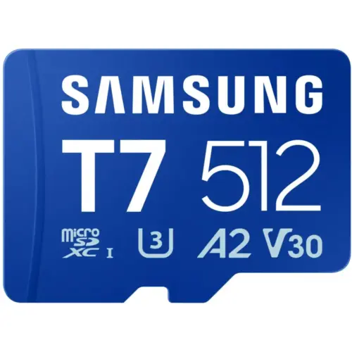 Карта пам'яті Samsung 512GB microSDXC class 10 UHS-I U3 V30 A2 T7 (MB-MB512T/WW)
