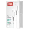 Дата кабель USB-C to USB-C 1.0m 3A PD60W liquid silicone white ColorWay (CW-CBPDCC093-WT)