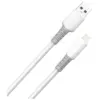 Дата кабель USB 2.0 AM to Lightning 1.0m 3A liquid silicone white ColorWay (CW-CBUL093-WT)