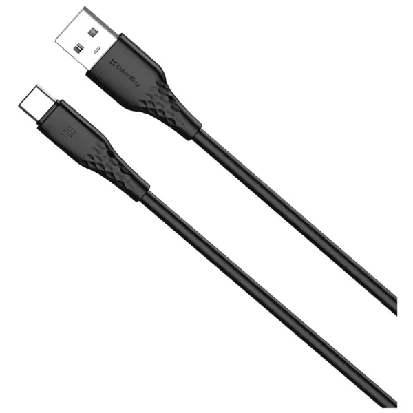 Дата кабель USB 2.0 AM to USB-C 2.0m 3A textured PVC black ColorWay (CW-CBUC095-BK) Дата кабель USB 2.0 AM to USB-C 2.0m 3A textured PVC black ColorWay (CW-CBUC095-BK)
