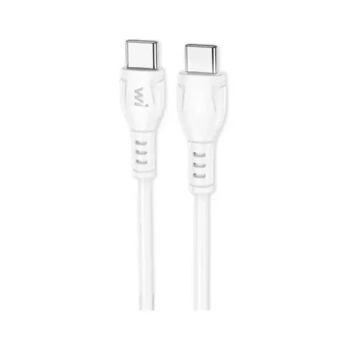 Дата кабель USB-C to USB-C 1.0m 60W PVC white Wibrand (WI.DC/BO1W-CC)