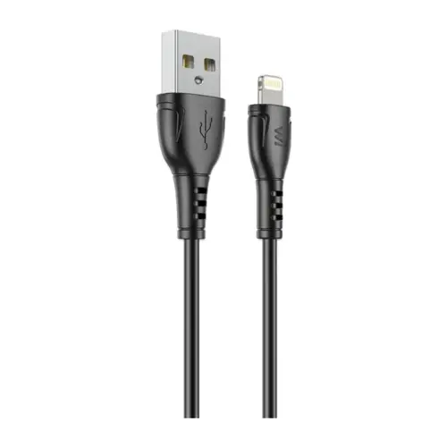 Дата кабель USB 2.0 AM to Lightning 1.0m PVC black Wibrand (WI.DC/BO1B-UL)