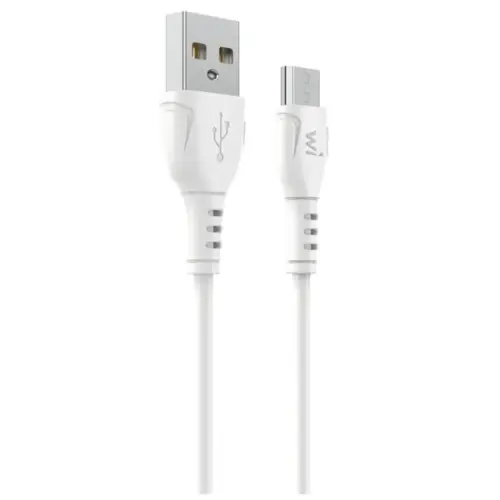 Дата кабель USB 2.0 AM to Micro 5P 1.0m PVC white Wibrand (WI.DC/BO1W-UM)