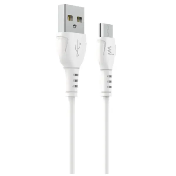 Дата кабель USB 2.0 AM to Micro 5P 1.0m PVC white Wibrand (WI.DC/BO1W-UM)