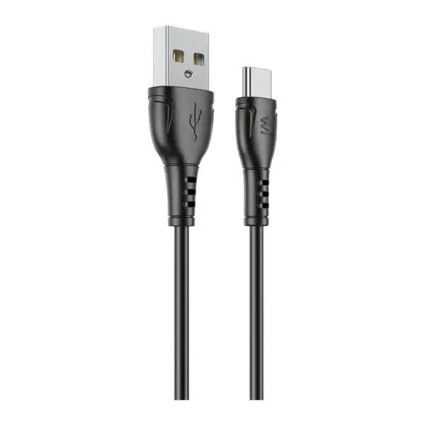 Дата кабель USB 2.0 AM to USB-C 1.0m PVC black Wibrand (WI.DC/BO1B-UC)