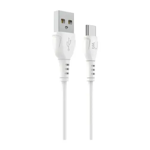 Дата кабель USB 2.0 AM to USB-C 1.0m PVC white Wibrand (WI.DC/BO1W-UC)