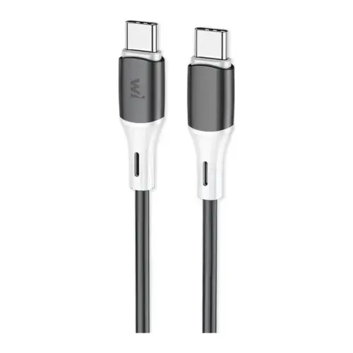 Дата кабель USB-C to USB-C 1.0m 60W silicone black Wibrand (WI.DC/MA1B-CC)