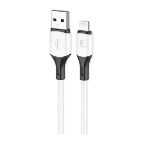 Дата кабель USB 2.0 AM to Lightning 1.0m silicone white Wibrand (WI.DC/MA1W-UL)
