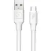 Дата кабель USB 2.0 AM to USB-C 1.0m 5A PVC white WUW (6972573331635)