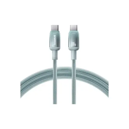 Дата кабель USB-C to USB-C 1.0m 100W blue-green Baseus (E0420700)