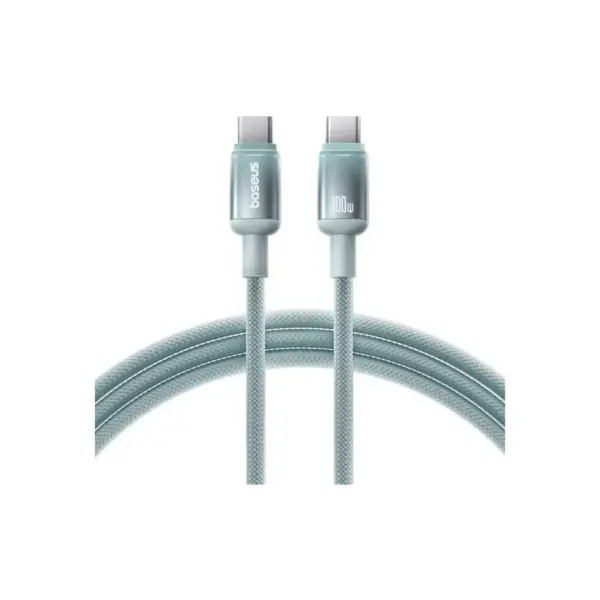 Дата кабель USB-C to USB-C 1.0m 100W blue-green Baseus (E0420700)