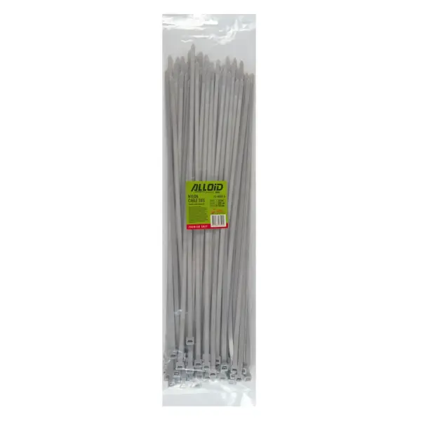 Стяжка Alloid 7.6х500мм, пластик, 100шт./уп., сірий (PC-76500G)