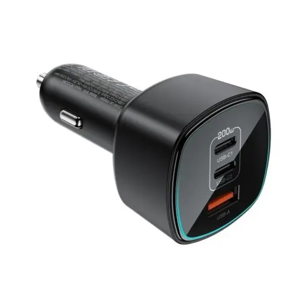 Зарядний пристрій Acefast 2xUSB-C + 1xUSB 200W car adapter (6974316285953)