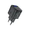 Зарядний пристрій Acefast USB-C 20W GaN + cable USB-C with digital display black (6974316284420)