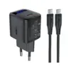 Зарядний пристрій Acefast USB-C 30W GaN + cable USB-C black (6974316284451)
