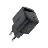 Зарядний пристрій Acefast USB-C 30W GaN with digital display black (6974316284444)
