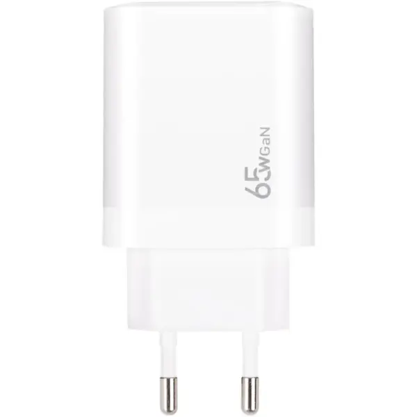Зарядний пристрій XoKo 1xUSB-C PD65W + 1xUSB QC3.0 GaN white (XK-QC-620)