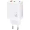 Зарядний пристрій XoKo 1xUSB-C PD65W + 1xUSB QC3.0 GaN white (XK-QC-620)