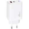 Зарядний пристрій XoKo 1xUSB-C PD65W + 1xUSB QC3.0 GaN white (XK-QC-620)