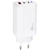 Зарядний пристрій XoKo 2xUSB-C PD65W + 1xUSB QC3.0 GaN white (XK-QC-630)