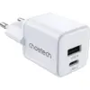 Зарядний пристрій Choetech 1xUSB-C PD30W PPS + 1xUSB QC3.0 (PD5012-EU-WH)