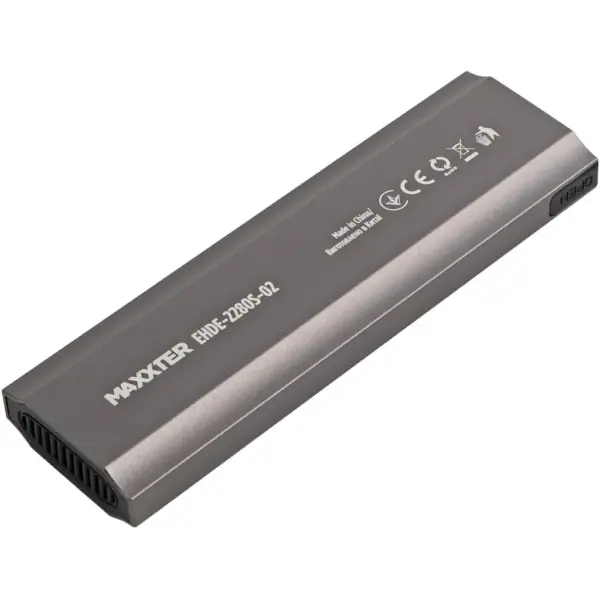 Кишеня зовнішня Maxxter USB-C USB 3.1 Gen2 M.2 NVMe 10Gbps gray (EHDE-2280S-02)