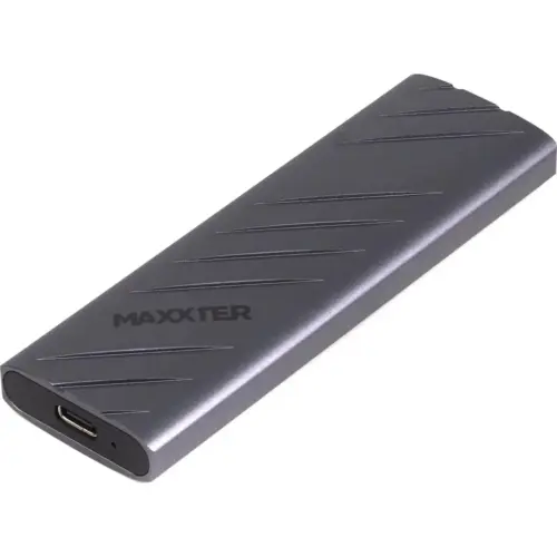 Кишеня зовнішня Maxxter USB-C USB 3.2 Gen2 M.2 NVMe PCI-E 10Gbps aluminum black (EHDE-2280S-01)