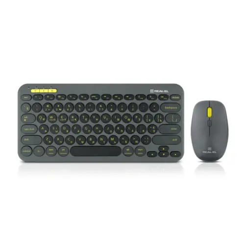 Комплект REAL-EL KIT-635W Wireless/Bluetooth Black (EL123100057)