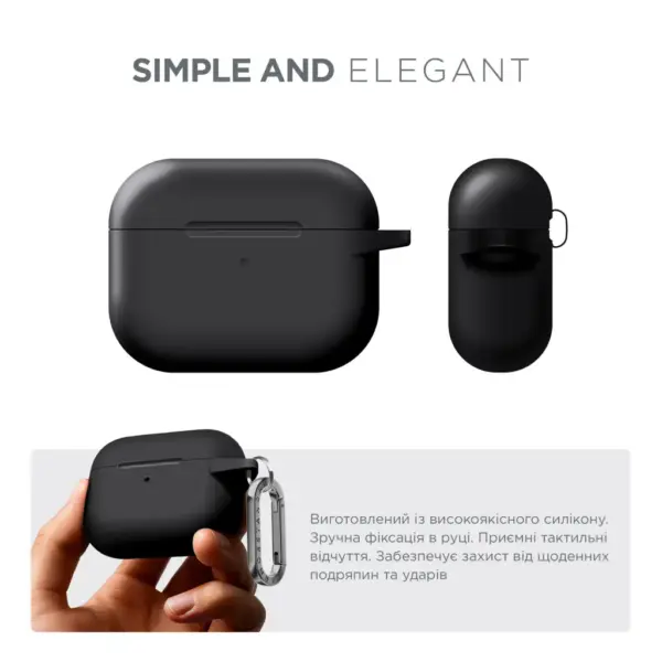 Чохол для навушників Armorstandart Hang Case For Apple AirPods Pro 3 Black (ARM88271)