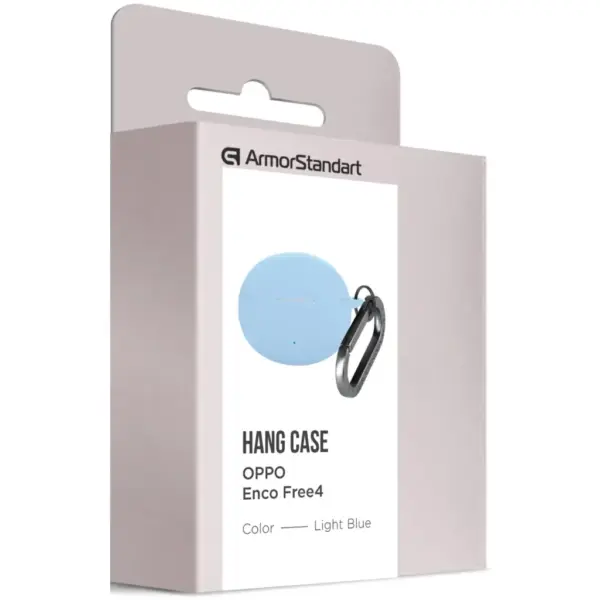Чохол для навушників Armorstandart Hang Case For Oppo Enco Free4 Light Blue (ARM86147) Чохол для навушників Armorstandart Hang Case For Oppo Enco Free4 Light Blue (ARM86147)