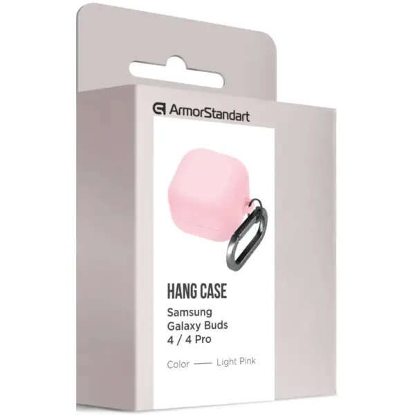 Чохол для навушників Armorstandart Hang Case For Samsung Galaxy Buds 4/4 Pro Light Pink (ARM90921)