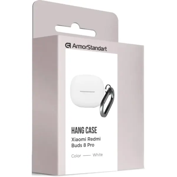 Чохол для навушників Armorstandart Hang Case For Xiaomi Redmi Buds 8 Pro White (ARM91110) Чохол для навушників Armorstandart Hang Case For Xiaomi Redmi Buds 8 Pro White (ARM91110)