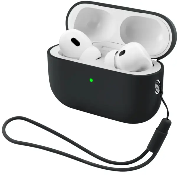 Чохол для навушників Armorstandart Silicone Case with straps For Apple AirPods Pro 3 Black (ARM91276)