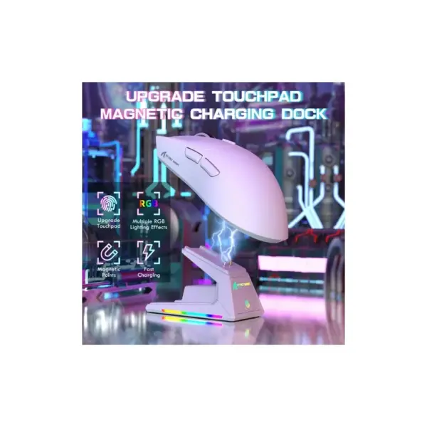 Мишка Attack Shark X1 Wireless/Bluetooth White (X1W_AS)