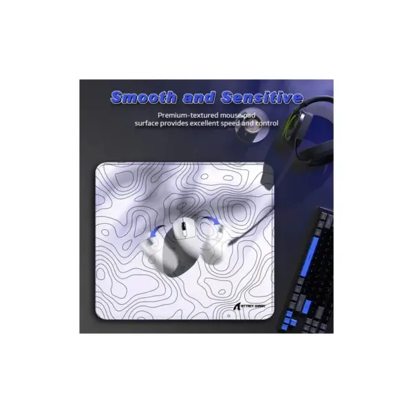 Килимок для мишки Attack Shark CM02 Contour White (CM02CW_AS)