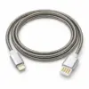 Дата кабель USB 2.0 AM to Lightning 1.0m 2.4A metal silver XoKo (XK-CTL-001-SL)