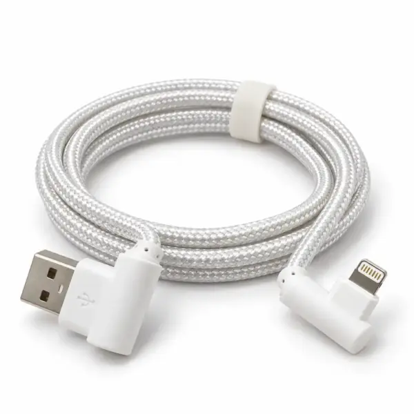 Дата кабель USB 2.0 AM to Lightning 1.0m 2.4A textile 90° corner white XoKo (XK-CTL-005-WH)