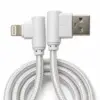 Дата кабель USB 2.0 AM to Lightning 1.0m 2.4A textile 90° corner white XoKo (XK-CTL-005-WH)