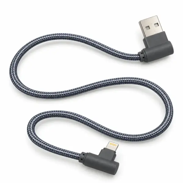 Дата кабель USB 2.0 AM to Lightning 1.0m 2.4A textile 90° corner gray XoKo (XK-CTL-005-GR)