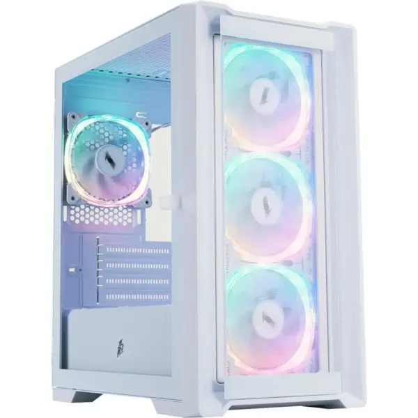 Корпус для ПК 1stPlayer T4-G-WH-4FS7-W
