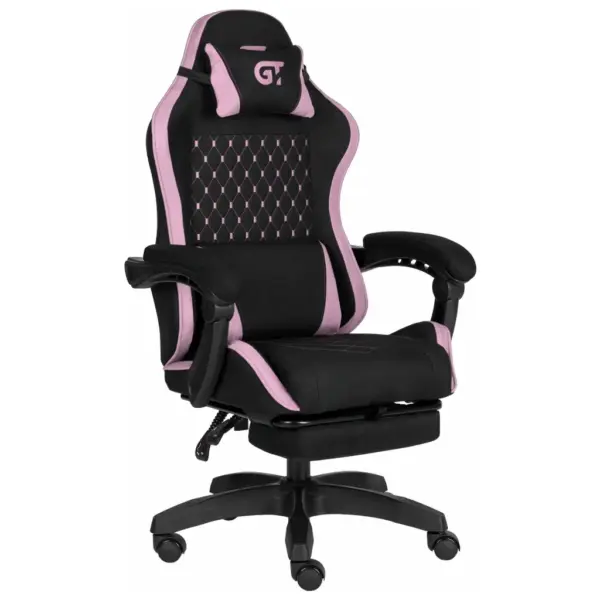 Крісло ігрове GT Racer X-2339 Black/Pink (X-2339 Fabric Black/Pink)